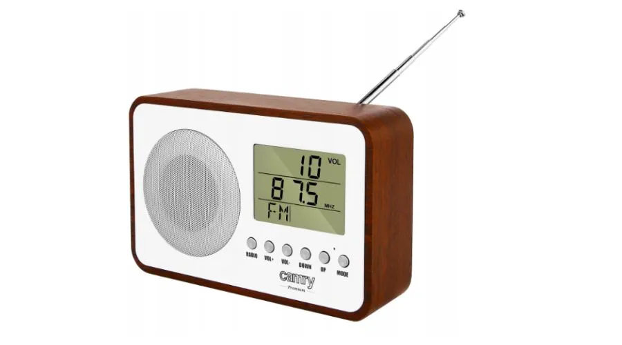 Radio kuchenne Przenośne radio budowlane FM, zasilanie bateryjne, zegar USB, budzik LCD