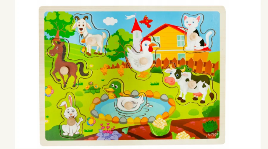 Klocki edukacyjne Farma Puzzle Narzędzie Puzzle