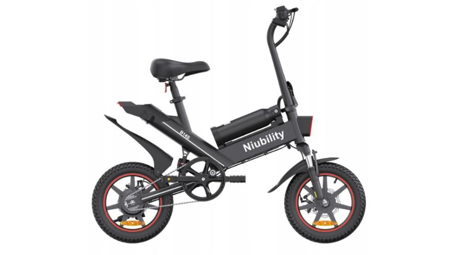 Rower elektryczny Niubility B14S 14" koło biały 400 W 48V 100KM czarny