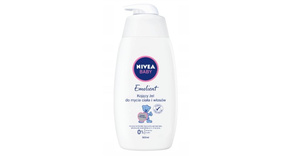 NIVEA BABY Emollient Łagodzący żel do mycia ciała i włosów, 500 ml