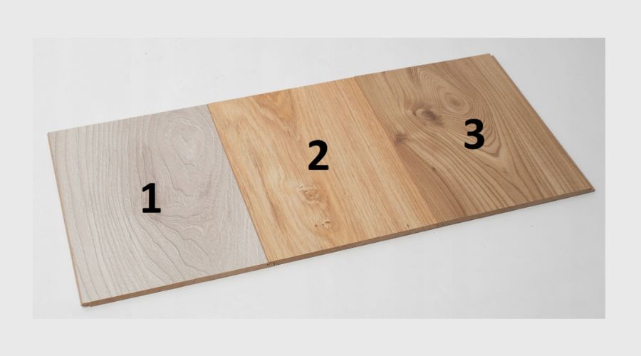 Zestaw 3 próbek laminowanych paneli podłogowych DĄB Imola Sapri Terano