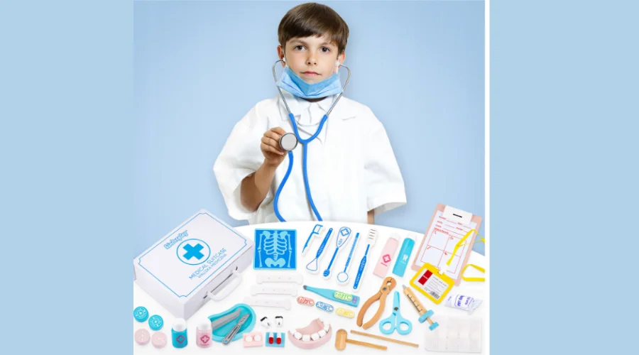 Zestaw małego lekarza dla dzieci Walizka lekarza pielęgniarki Kinderplay