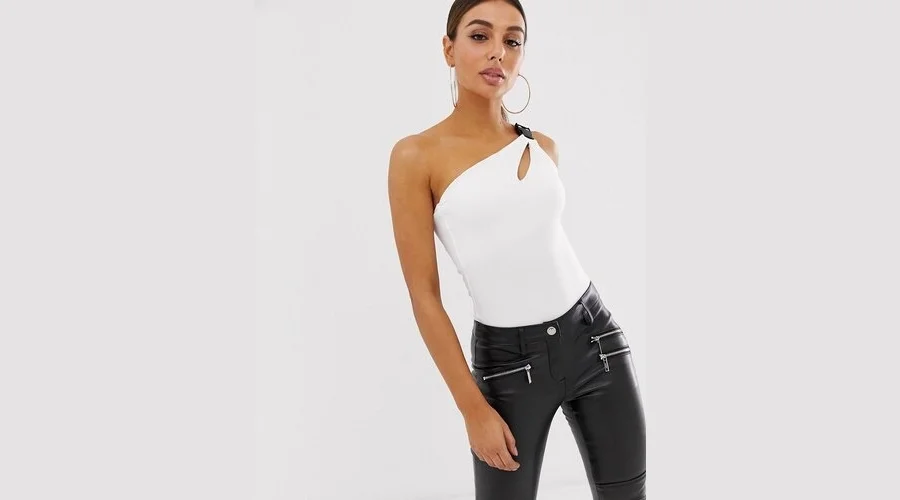Bluzka body na jedno ramię H&M