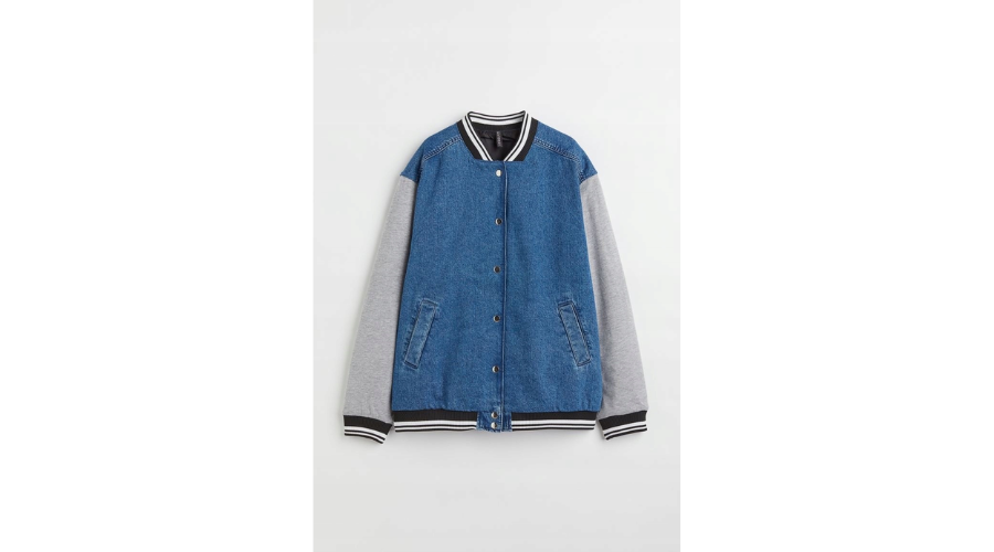 Kurtka bomber H&M, jeans oversize