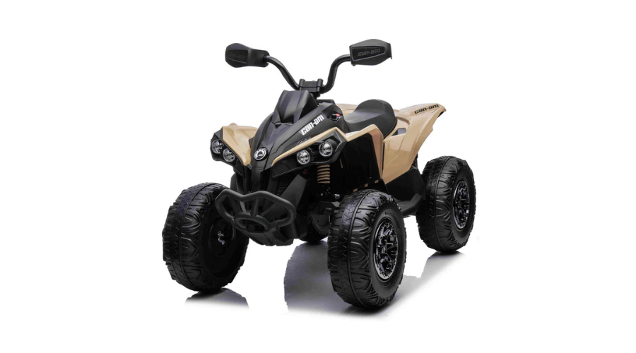 QUAD zasilany bateryjnie, duży, mocny CAN-AM Maverick 12 V, 4x45 W, kremowy | Hiyou