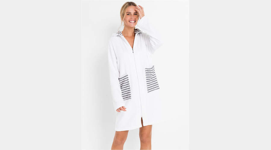 Szlafrok z tkaniny frotte z bawełny organicznej | Hiyou